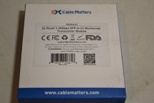 CABLE MATTERS 2-pack 1.25Gbps SFP to LC Multimode Transceiver Module