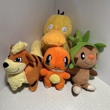 Lot Of 4 Original Pokemon Plush Toys 6-9