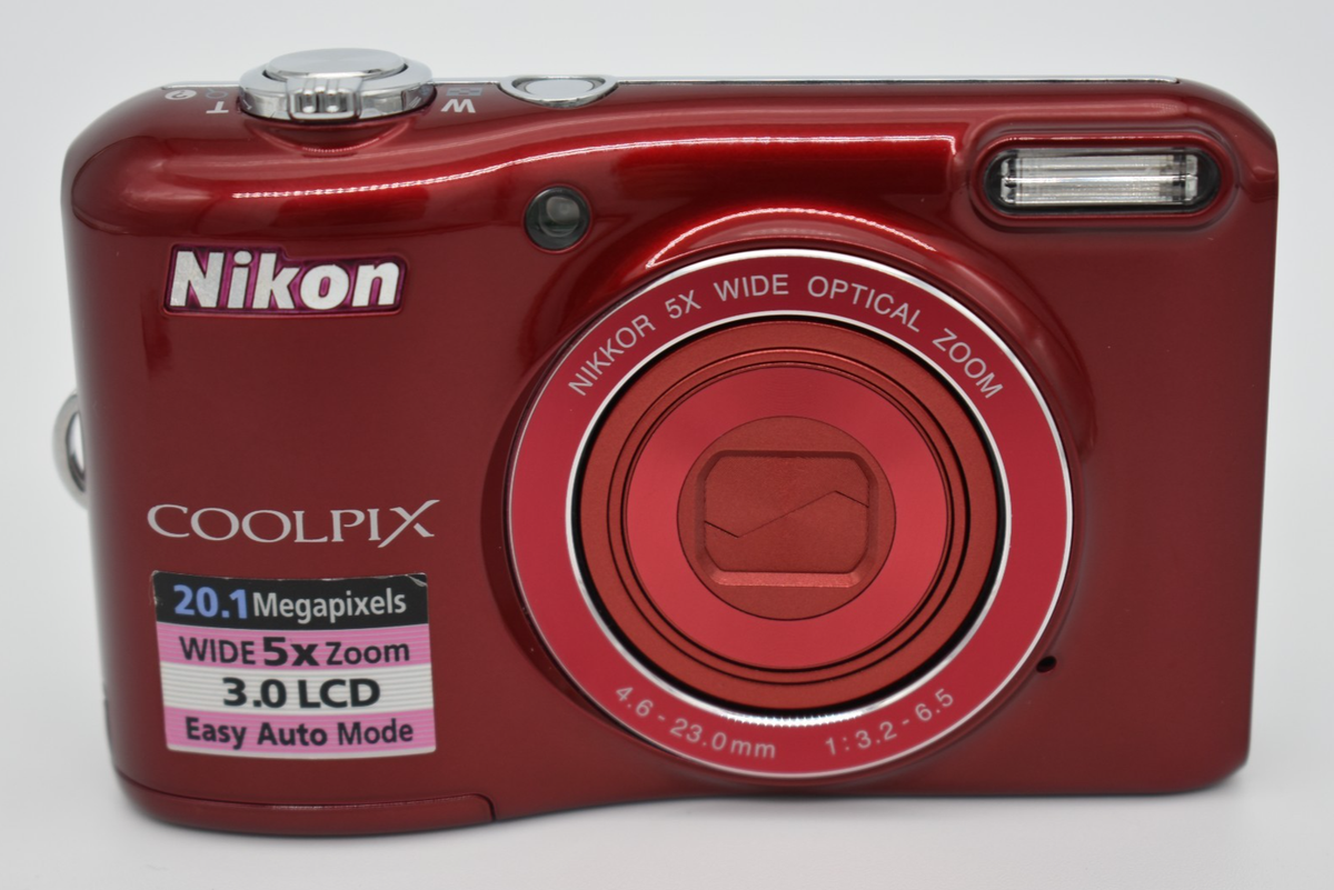 Nikon Coolpix L28 Red Y2K Compact Digital Camera 5x Zoom 20MP