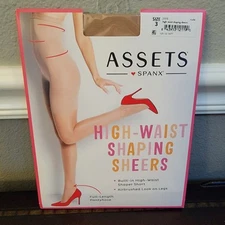 ASSETS by Spanx High Waist Shaping Sheers Built in Shaper Short Size 3 Nude New