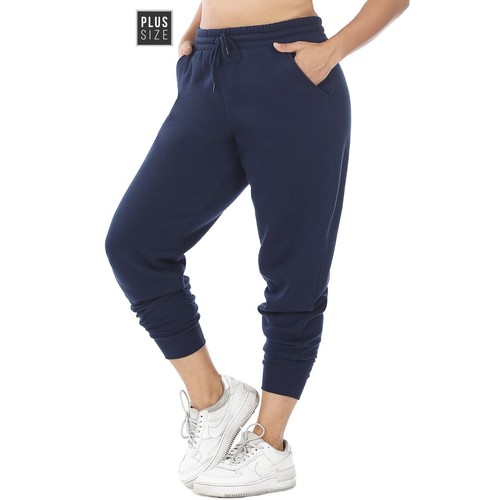 Womens Plus Size Sweatpants Navy Blue Womens Joggers Relaxed Fit Size 1XL - Imagen 4 de 7