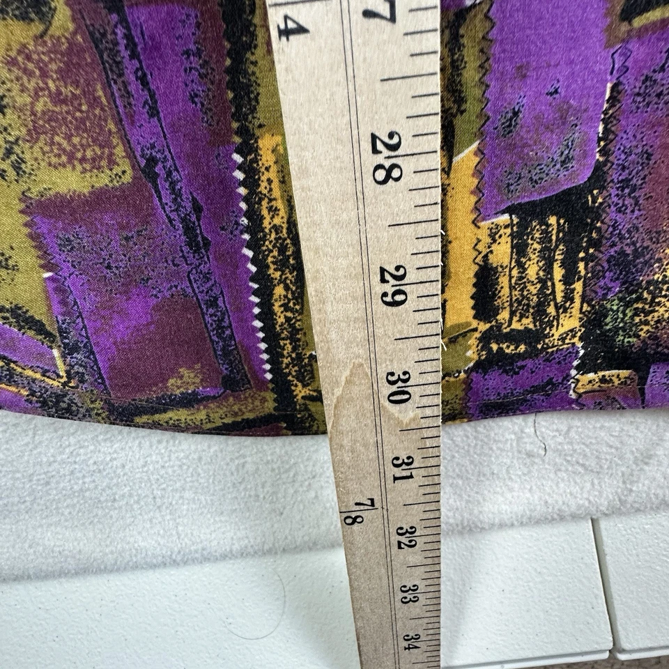 ExOfficio Shirt Mens Large Vintage 90's Abstract Hiking Camp Button Up Rayon - Image 3 of 4