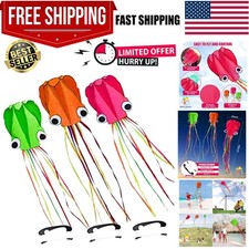 Colorful Easy-Fly Octopus Kite Set - 3 Pack for Kids  Adults, Perfect Gift 