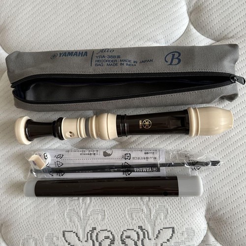 YAMAHA Alto Recorder YRA-38B III With Case Baroque Fingering Assembled New Japan