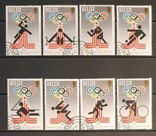 Belize stamps 1979 Olympics 1980 Moscow set of 8v VFU
