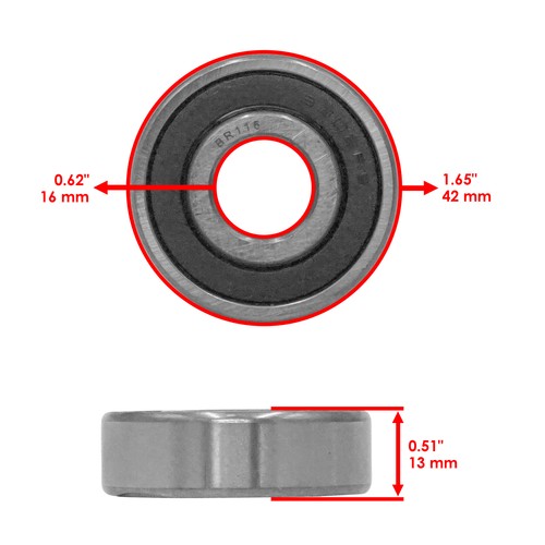 Front Wheel Ball Bearings for Suzuki GS550 GS550E GS550L 1977-1986 - Picture 2 of 7