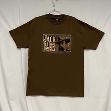 Jack Daniel's Mens Old Time Whiskey T-Shirt Short Sleeve Tee Brown Large L New