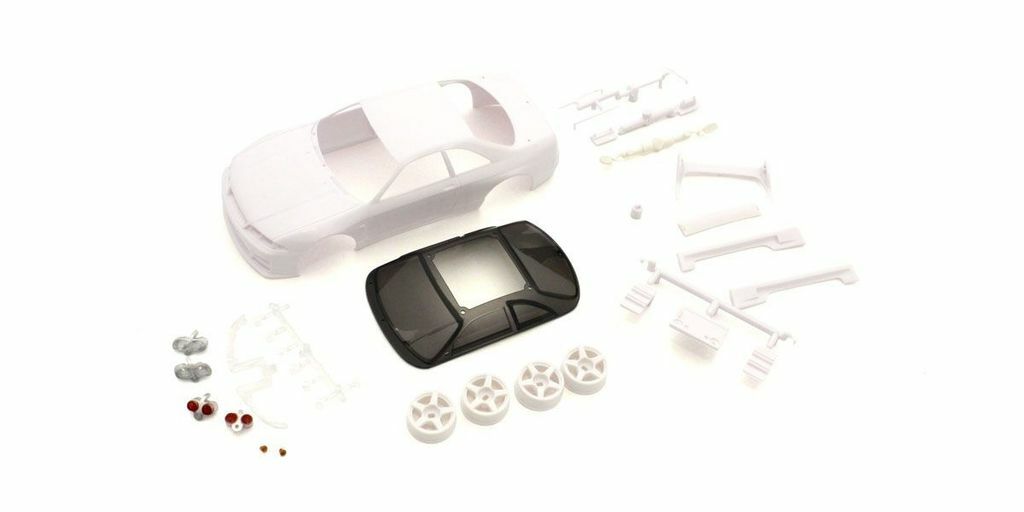 KYOSHO MINI-Z NISSAN SKYLINE GT-R (WHITE BODY SET + 4WD RIMS FOR AWD) MZN197