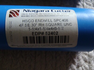 NIAGARA 1 1/4X1 1/4 X4X6 1/2 HSCO END MILL LOOK AT BLACK FRIDAY SPECIAL BELOW