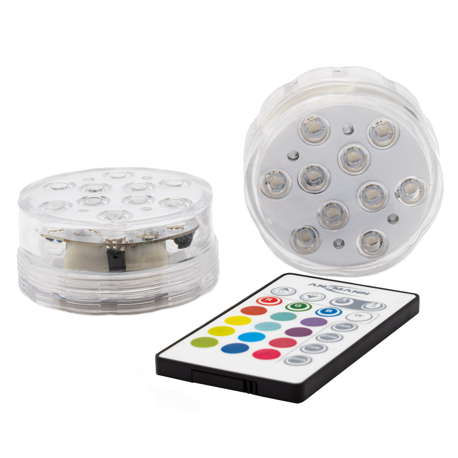 Set De 2 Luces Led Flotantes Para Piscinas Juego Luces Sumergibles De 16 Colores