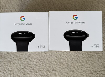Google Pixel GA03119 41mm GPS Smart Watch w/ Obsidian Active Band New Sealed
