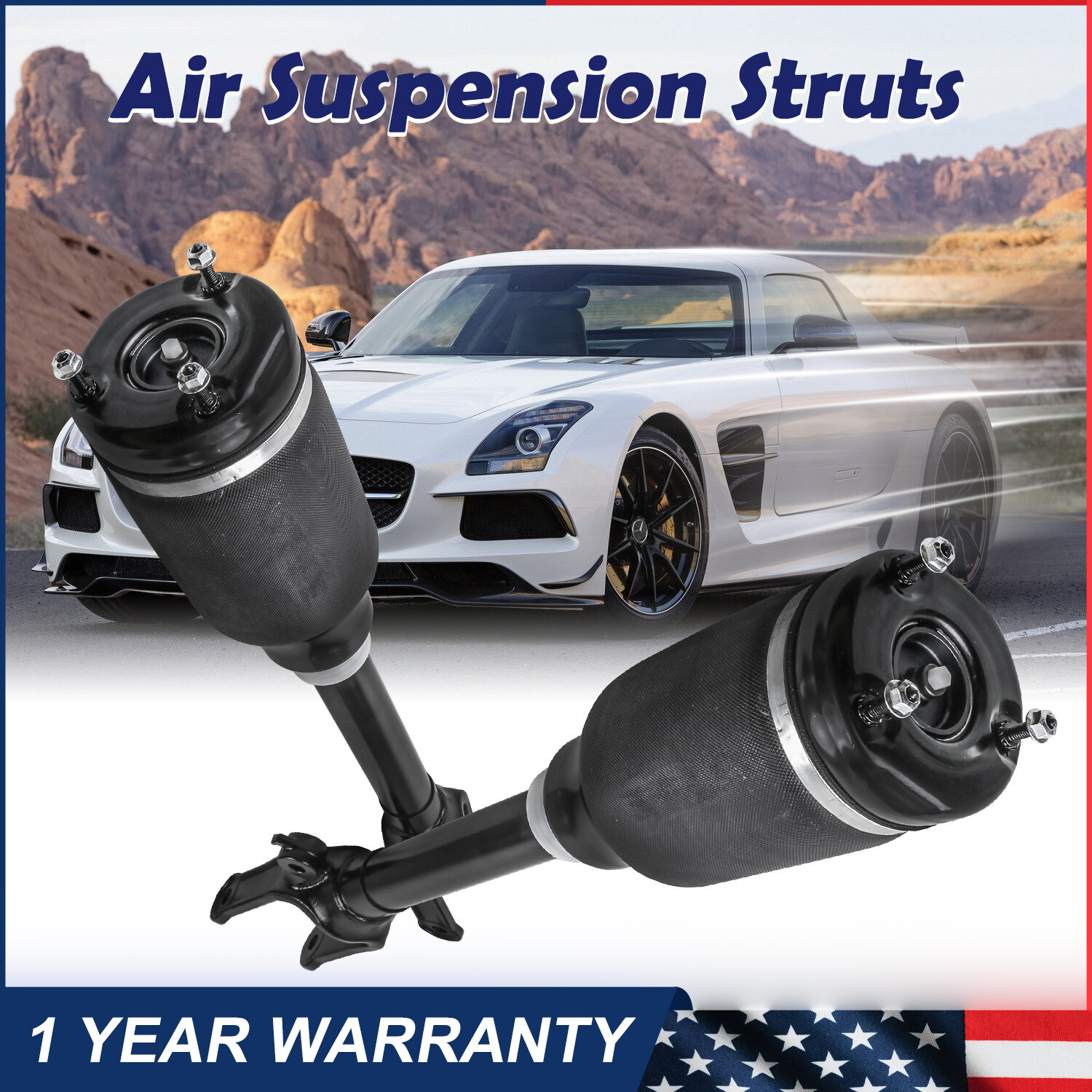 Pair Front Air Suspension Struts For Mercedes-Benz ML GL-Class 320 350 450 550