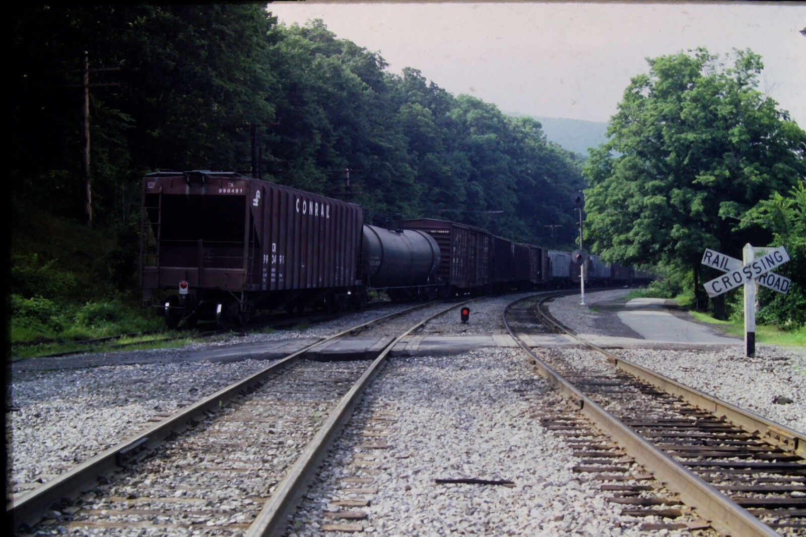 Kodachrome Original Slide Delaware & Hudson Junction Lanesboro, PA