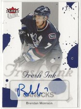 2005-06 Ultra Fresh Ink #FIMO Brendan Morrison Vancouver Canucks