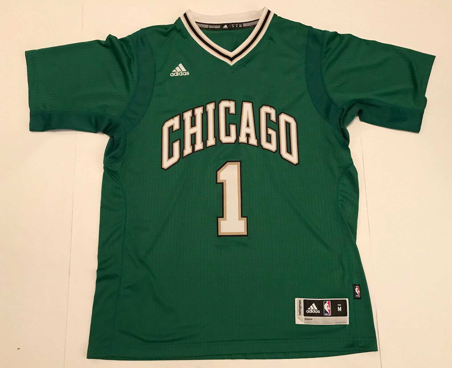 DERRICK ROSE CHICAGO BULLS THROWBACK JERSEY ST. PATRICK'S DAY