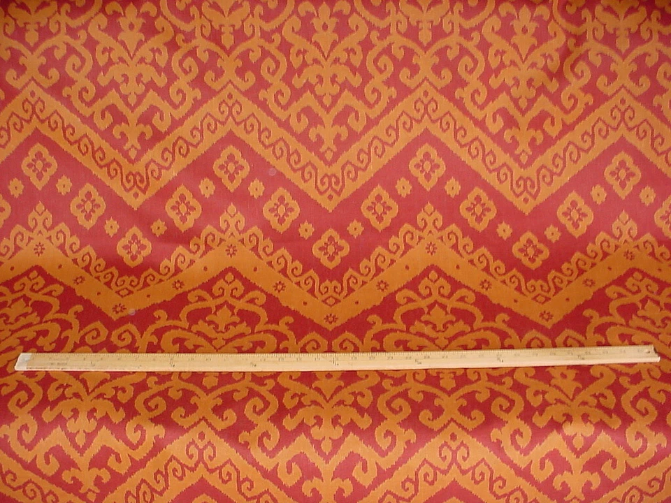 1-1/2Y Kravet Dressur 24 Sienna / Gold Printed South west Ikat Upholstery Fabric - Image 4 of 4