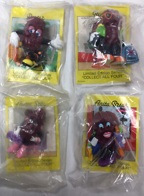 Vintage California Raisins Limited Edition Series Sealed With Cards Set Of 4