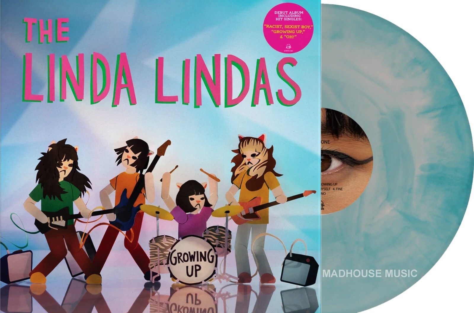 The LINDA LINDAS LP Growing Up PURPLE & BLUE Galaxy Vinyl INDIE ONLY Mails same