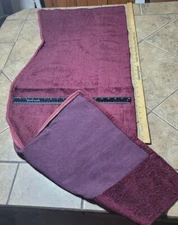 Wine burgandy Rod Pocket Scalloped curtain Valance W/ Rope Finish 54" Long