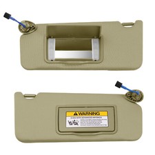 Left & Right Beige Sun Visor w/Mirror 83280-TA5-A71ZA For Honda Accord 2008-2017