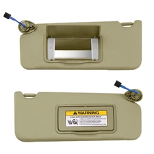 Left & Right Beige Sun Visor w/Mirror 83280-TA5-A71ZA For Honda Accord 2008-2017