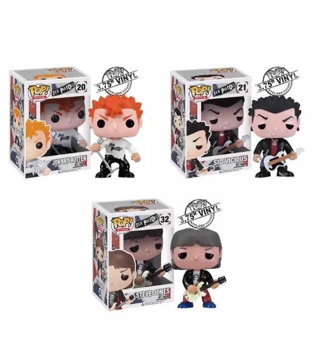 En Oferta Funko Pop De Los Sex Pistols Juego De 3 Figuras Pop De Rocas Abovedadas