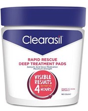 Clearasil Rapid Rescue Deep Treatment Pads Acne Medication 90 Count Pack of 3