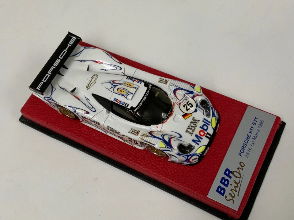 1/43 BBR Porsche 911 GT1 1998 24 H de coche Lemans #25 base de cuero BG162 MG413 Foto 2 de 4