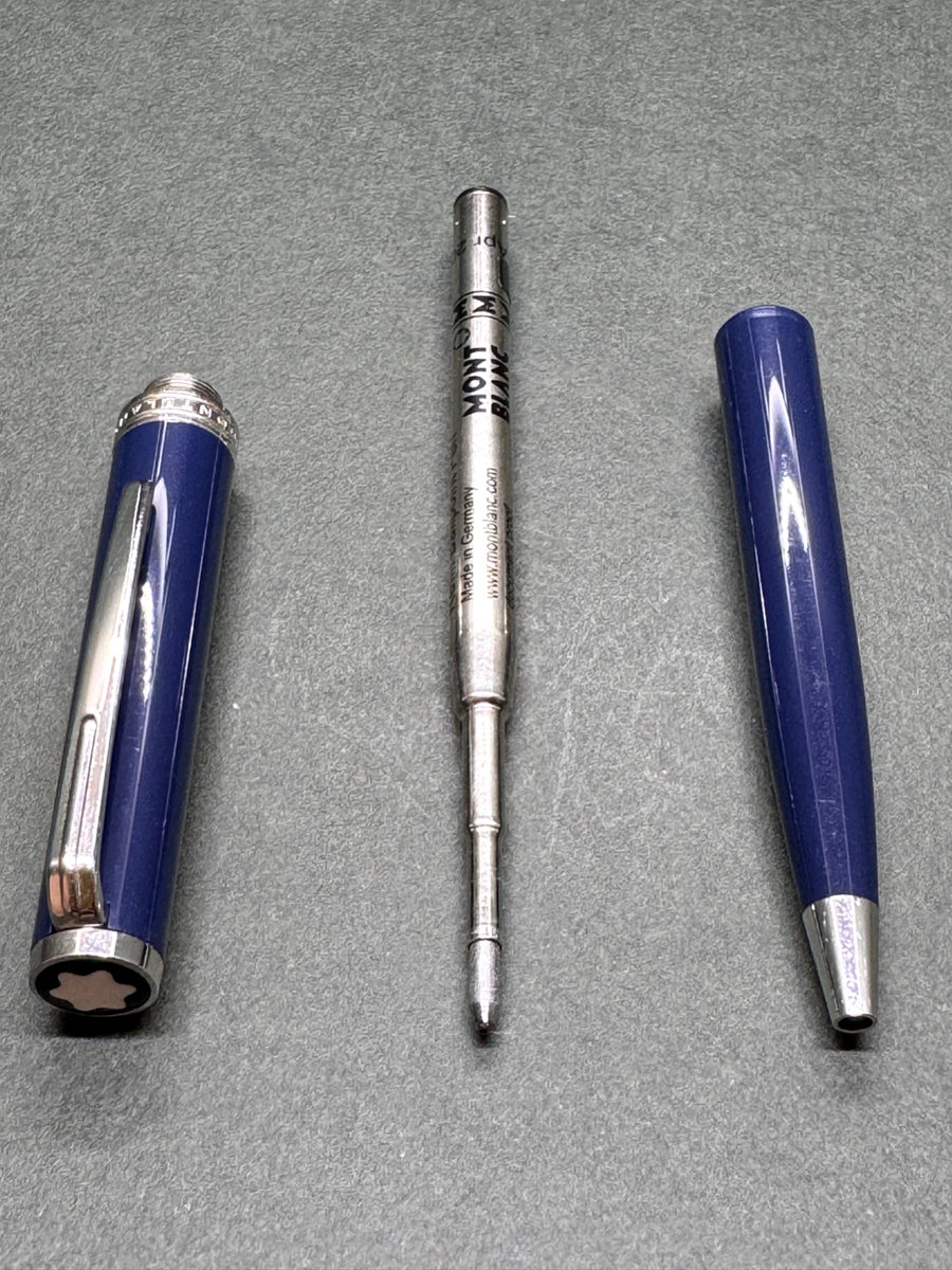 Near MINT] MONTBLANC Pix Collection Navy-Blue CT Twist Ballpoint