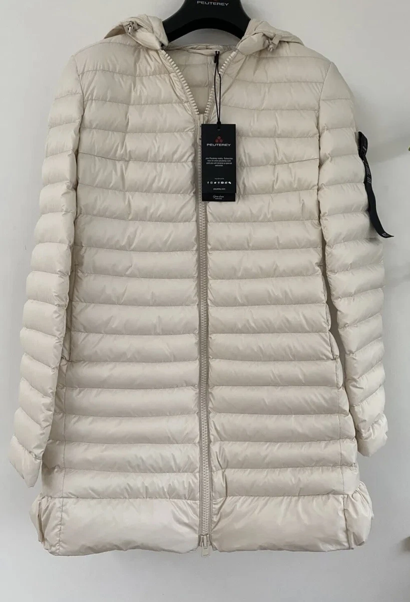 PEUTEREY Italian Brand women s goose down Jacket coat size 42 SMALL BNWT