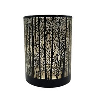 Windlicht Glas Schwarz Ca. 12 Cm Hochzeit Tischdeko Geburtstag Teelichter