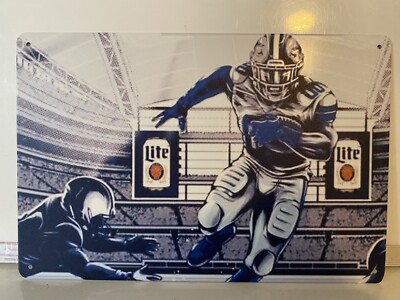 Miller Lite Beer - Dallas Cowboys Metal Sign - NFL - High Life MGD Draft