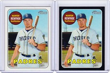 Hunter Renfroe Padres 2018 Topps Heritage Rare Black Border /70 & Base #198