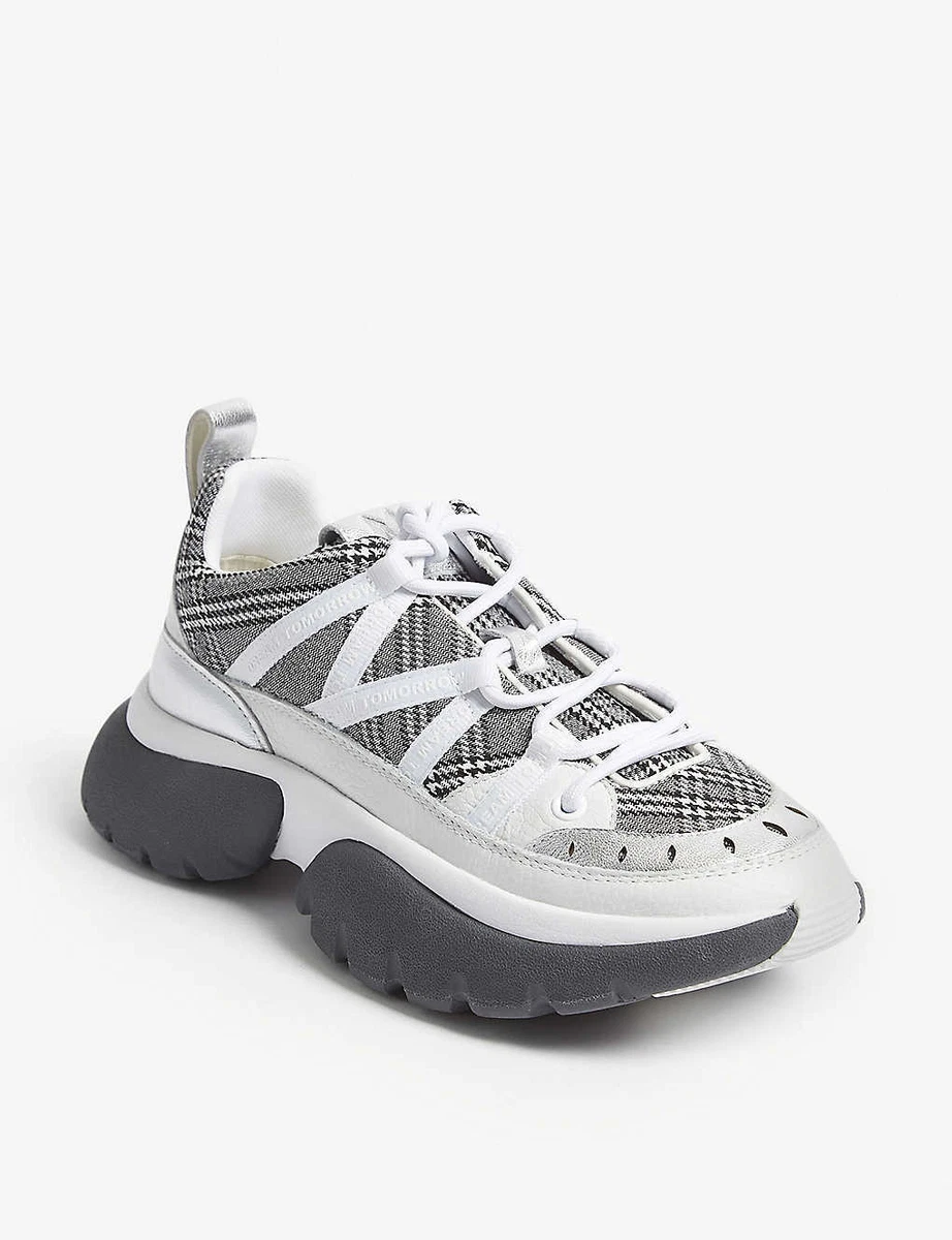 Maje faster shop leather sneakers