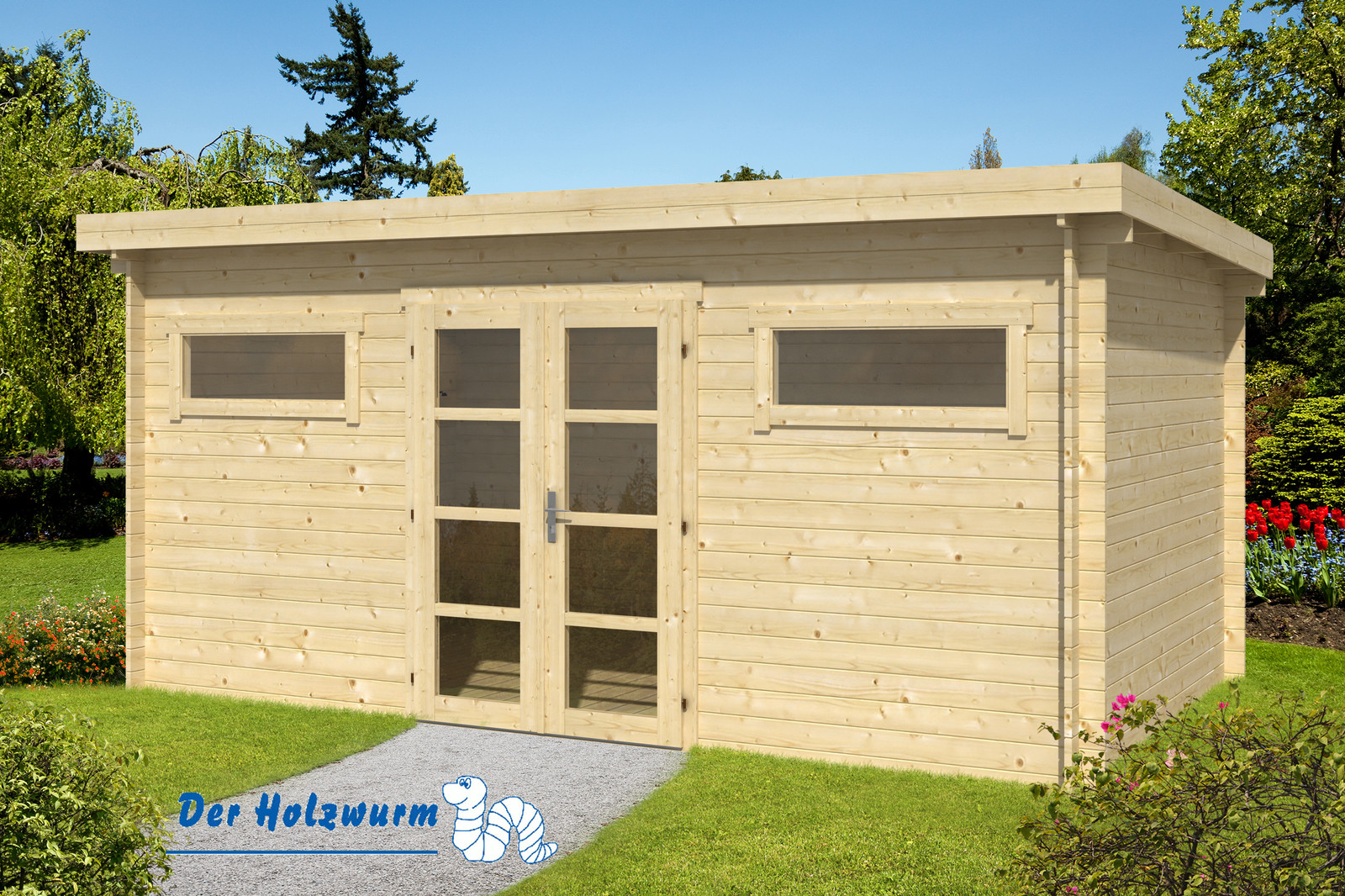 28mm Gartenhaus Zutphen ca. 500 x 300 cm Gerätehaus Holz Schuppen