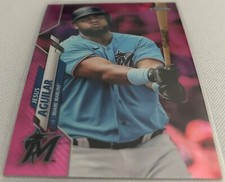 2020 Topps Chrome Update Baseball Jesus Aguilar Miami Marlins Pink #U-14