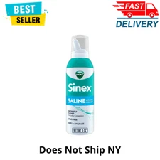 Vicks Sinex Saline Ultra Fine Nasal Mist Spray for Sinus Relief, Drug Free, 2PK