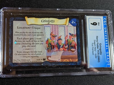 2002 Harry Potter TCG Diagon Alley #6 Gringotts Foil Premium CGC 9 MINT WOTC