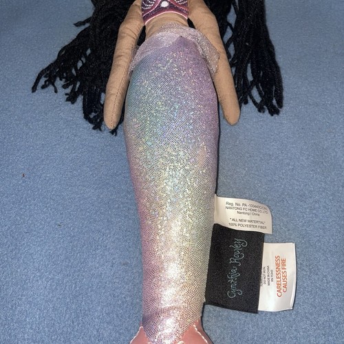 RARE Mermaid Brown Skin Aurora Cynthia Rowley 16” Sealife Plush Stuffed Animal - Picture 3 of 10