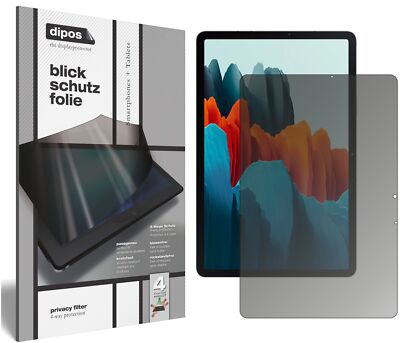 Schutzfolie für Samsung Galaxy Tab S7 Plus Wi-Fi mit Sichtschutz Blickschutz