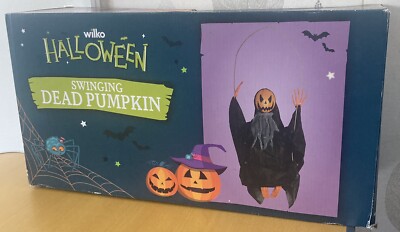 SELTEN - HALLOWEEN - WILKO - SWINGINGING DEAD KÜRBIS BRANDNEU IN OVP NEU PARTY SPASS SPIELZEUG BEWEGLICH