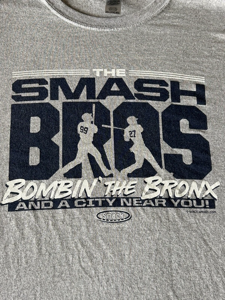 The Smash Bros. NY Yankees Judge 99 & Stanton 27 Bombin The Bronx 2XL Shirt ￼￼ - Image 2 of 4