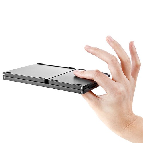 Slim Wireless Bluetooth Keyboard With Touchpad For PC Laptop Tablet Foldable - Picture 9 of 12