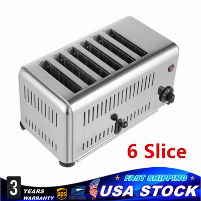 6 Slice Commercial Conveyor Toaster Stainless Steel Bread Toaster Baking Machine