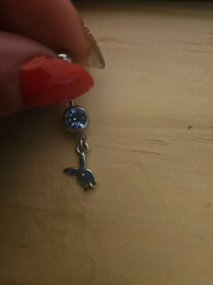 PLAYBOY NAVEL RING 3 DIFFERENT STYLES W/ BABY BLUE GEM .ALL SAME PRICE,3 CHOICES - Image 2 of 4