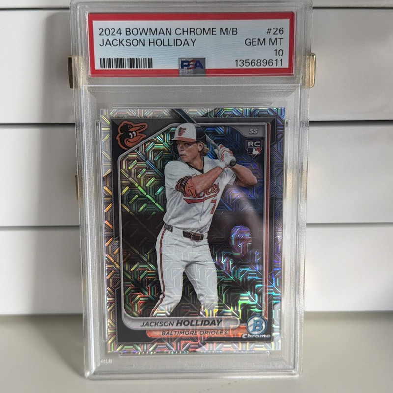 2024 Bowman Chrome - Jackson Holliday #26 Mojo Refractor (RC) PSA 10