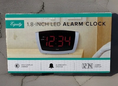 Alarm Clock-Equity by La Crosse AC Powered Red LED Digital Alarm Clock. new