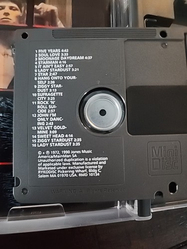 Pre-owned David Bowie Ziggy Stardust MD Minidisc RYKO 1972 1992 Jones Music Rare - Foto 4 di 4