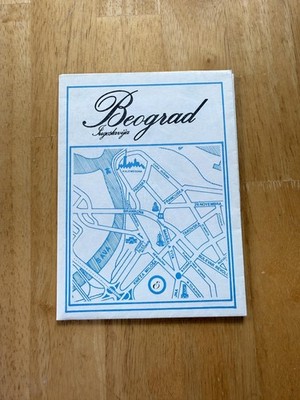 Vintage Beograd Yugoslavia Tourist City Map Folding Travel Guide Brochure