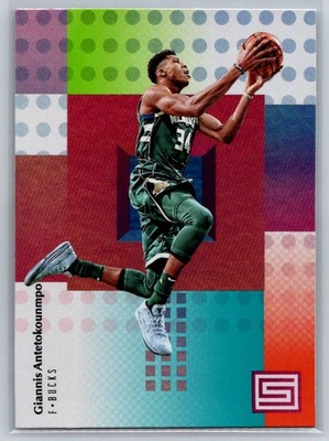 2017-18 Panini Status #50 Giannis Antetokounmpo Aqua